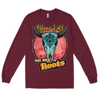 Burgundy blame it all on my roots black Long Sleeve Tee - JahusDesignShop