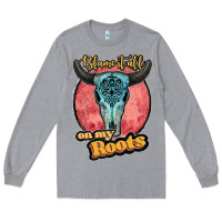 Heather Grey blame it all on my roots black Long Sleeve Tee - JahusDesignShop