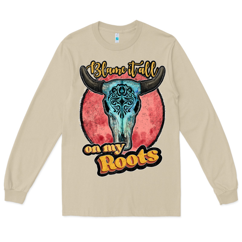 Blame It All On My Roots Black Long Sleeve Tee by JahusDesignShop | Teevron