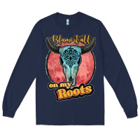 Navy blame it all on my roots black Long Sleeve Tee - JahusDesignShop