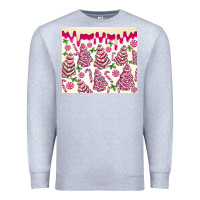 Heather Grey pink christmas tree cakes Premium Sweatshirt - MaliasSmallBusiness