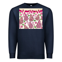 Navy pink christmas tree cakes Premium Sweatshirt - MaliasSmallBusiness