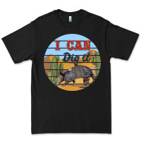 Black i can dig it armadillo Premium Tee - BarkalooDesign