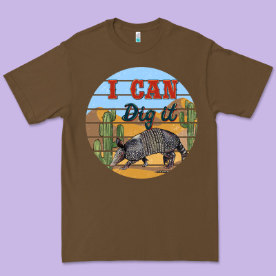 I Can Dig It Armadillo Premium Tee Designed By Barkaloodesign