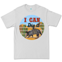 Dove Grey i can dig it armadillo Premium Tee - BarkalooDesign