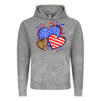 Cloud Rock American flag leopard hearts Vintage Hoodie - Neo Western