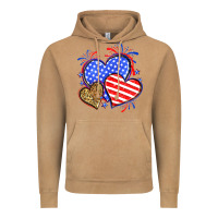 Vintage Camel American flag leopard hearts Vintage Hoodie - Neo Western