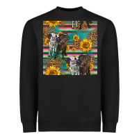 Black two cute heifers seamless pattern Heavyweight Sweatshirt - HRA Design Shop