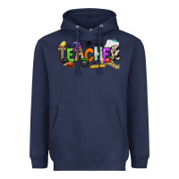Navy halloween teacher Heavyweight Hoodie - NancyCooperArtShop