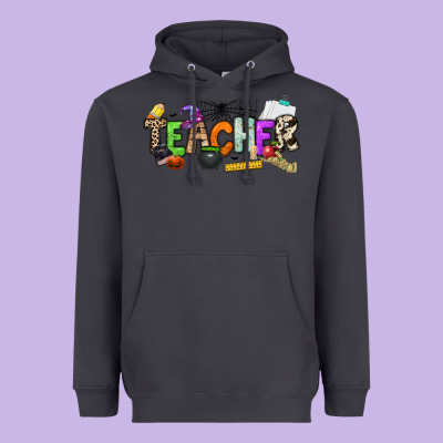 Halloween Teacher Heavyweight Hoodie Designed By Nancycooperartshop