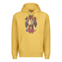 Antique Gold flower cow Premium Hoodie - Jasminsmagicworld