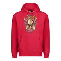Cardinal flower cow Premium Hoodie - Jasminsmagicworld