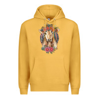 Mustard flower cow Premium Hoodie - Jasminsmagicworld