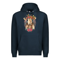 Navy flower cow Premium Hoodie - Jasminsmagicworld