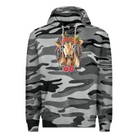 Slate Camo flower cow Premium Hoodie - Jasminsmagicworld