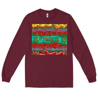 Burgundy fiesta Long Sleeve Tee - Artiststas