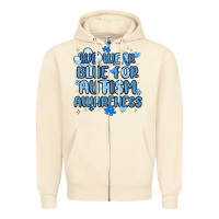 Sandshell we wear blue for autism awareness Zipper Hoodie - MaliasSmallBusiness