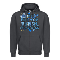 Smoke we wear blue for autism awareness Zipper Hoodie - MaliasSmallBusiness