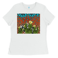 White cactus gemstone Ladies Tee - AdoDesignShop