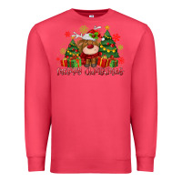 Cardinal merry christmas reindeer Premium Sweatshirt - MaliasSmallBusiness
