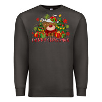 Smoke merry christmas reindeer Premium Sweatshirt - MaliasSmallBusiness