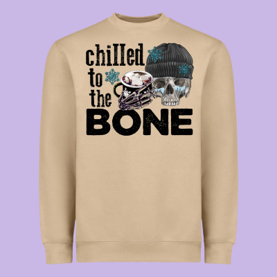 Chilled To The Bone Skull Winter Heavyweight Sweatshirt Designed By Fadigitalartstudio