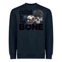 Navy Chilled to the bone skull winter Heavyweight Sweatshirt - FaDigitalArtStudio