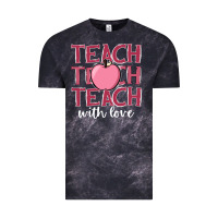 Cloud Black teach with love Vintage Tee - JahusDesignShop