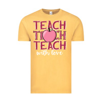 Vintage Mustard teach with love Vintage Tee - JahusDesignShop