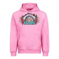 Fuchsia Pink Strong Cancer rainbow Cancer Awareness Urban Hoodie - HowdyJamesFarm