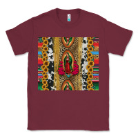 Burgundy lady of Guadalupe Classic Tee - Jasminsmagicworld