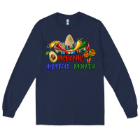 Navy hispanic heritage month Long Sleeve Tee - BundleAndBundleShop
