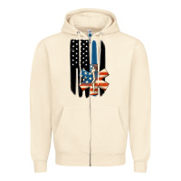 Sandshell ems american flag Zipper Hoodie - MaliasSmallBusiness