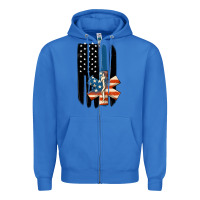 True Royal ems american flag Zipper Hoodie - MaliasSmallBusiness