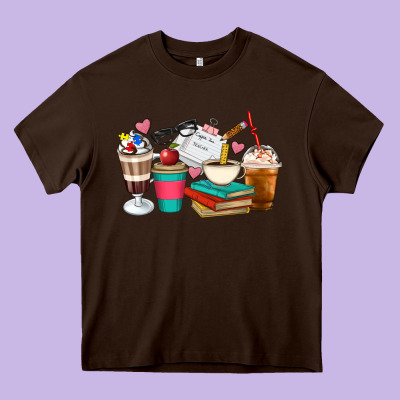 Teacher Coffee Cups Heavy Core Tee Designed By Artiststas