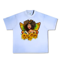 Grape Ice butterfly afro woman juneteenth Urban Heavy Tee - AdoDesignShop