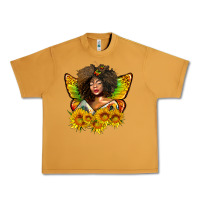 Peanut Butter butterfly afro woman juneteenth Urban Heavy Tee - AdoDesignShop