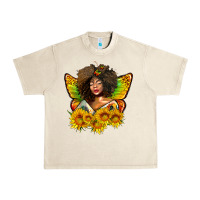 Sandshell butterfly afro woman juneteenth Urban Heavy Tee - AdoDesignShop