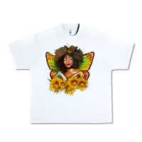 White butterfly afro woman juneteenth Urban Heavy Tee - AdoDesignShop