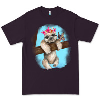 Plum baby sloth Premium Tee - RanaPortraitStore