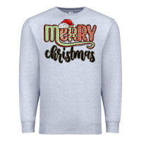 Heather Grey merry christmas Premium Sweatshirt - MaliasSmallBusiness