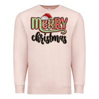 Pale Pink merry christmas Premium Sweatshirt - MaliasSmallBusiness