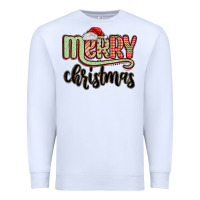 White merry christmas Premium Sweatshirt - MaliasSmallBusiness