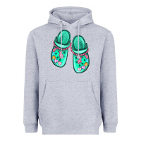 Heather Grey nurse crocs Heavyweight Hoodie - MaliasSmallBusiness