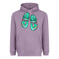 Lavender nurse crocs Heavyweight Hoodie - MaliasSmallBusiness