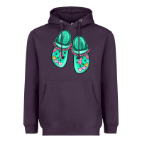 Plum nurse crocs Heavyweight Hoodie - MaliasSmallBusiness
