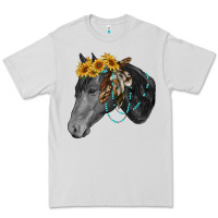 Dove Grey black and white western horse Premium Tee - RanaPortraitStore