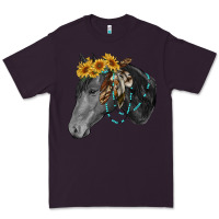 Plum black and white western horse Premium Tee - RanaPortraitStore