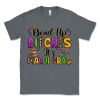 Charcoal Heather bead up bitches it s mardi gras Classic Tee - LillyAllenDesigns