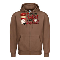 Chestnut i run on coffee and baseball Zipper Hoodie - MaliasSmallBusiness